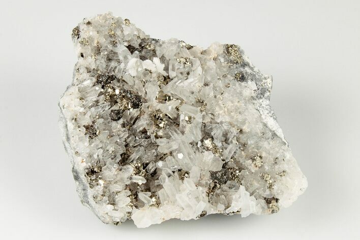 Quartz with Pyrite, Chalcopyrite, Barite and Sphalerite - Peru #195827